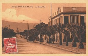 Algeria Ain EL Turck La Plage La Grand Rue Vintage Postcard 04.07