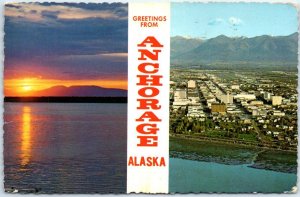 M-44884 Sleeping Lady Mt Susitna right and Anchorage Alaska left