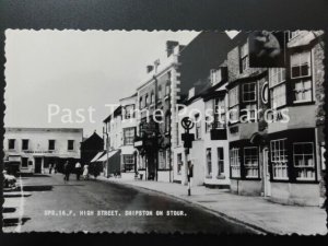 SHIPTON ON STOUR High Street shows THE WHITE BEAR & LLOYDS BANK Old RP Postcard