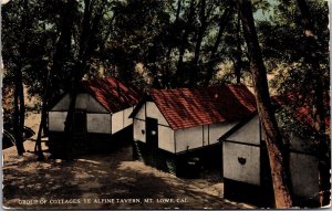 Postcard Group of Cottages, Ye Alpine Tavern in Mt. Lowe, California