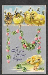 1910 Tucks Easter Chicks Embossed Picture Postcard!