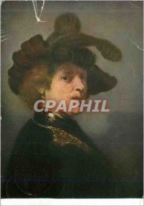 Modern Postcard Rembrandt (1606 1669) Officer in Portrait of the Painter