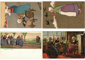 ILLUSTRATEUR DUTCH FOLKLORE Mostly LITHO Pre-1930 400 CPA (L3153)