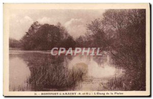 Old Postcard Montfort L & # 39Amaury L & # 39Etang Plaine