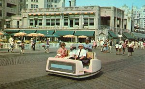 Vintage Postcard Rolling Chairs Riding Comfortably Atlantic City New Jersey NJ