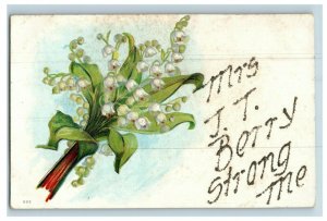 c.1910 Lily Of The Valley Mica Strong, Maine Vintage Postcard F51