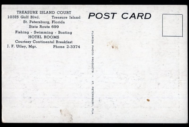 FL ST PETERSBURG Treasure Island Court 10315 Gulf Blvd State Route 699 PRINTED