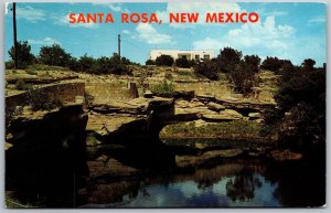 Vtg Santa Rosa New Mexico NM Blue Hole Lake View Postcard