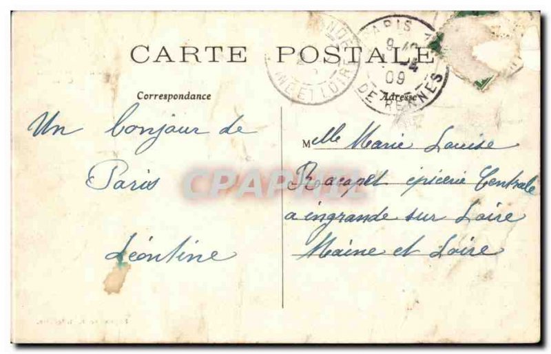 Old Postcard Paris Montmartre Statue of Christ