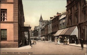 Newton Abbot Devon Street Scene Courtenay St. c1910 Postcard