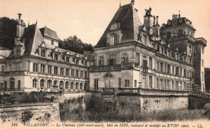 Vintage Postcard Villandry Le Chateau Cote Nord-Ouest Bati En 1532 Restaure