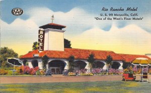 Marysville California 1940s Postcard Rio Rancho Motel