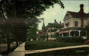 New Britain CT Curtiss Street Homes c1910 Postcard