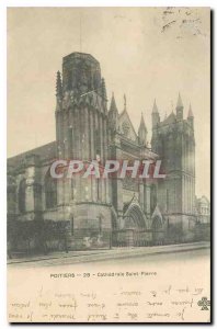 Old Postcard Poitiers Cathedrale Saint Pierre