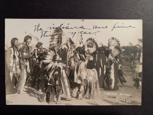 Mint USA Postcard RPPC Indian Dance Native Americans Culture