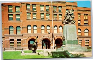 Geneva Illinois~Kane County Courthouse & Monument~Vintage Postcard
