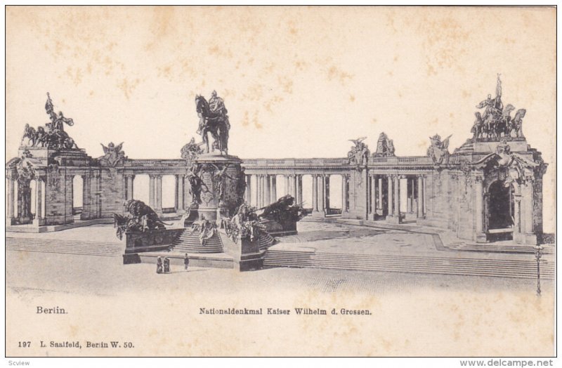 Nationaldenkmal Kaiser Wilhelm D. Grossen, BERLIN, Germany, 1900-1910s