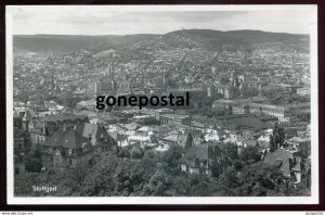 dc1395 - GERMANY Stuttgart 1940s Aerial View. Real Photo Postcard