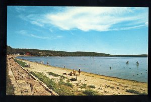 St Albans, Vermont/VT Postcard, St Albans Bay Beach, Bathers