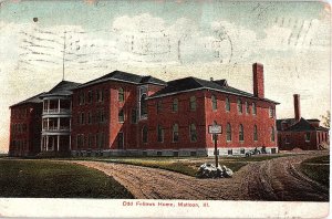 Postcard BUILDING SCENE Mattoon Illinois IL AI4805