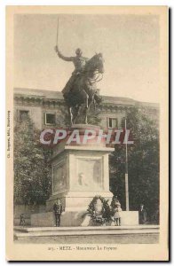 Old postcard Metz Monument Lafayette