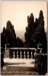 Tivoli Villa D'Este Terrazza Scenic Picturesque View Real Photo RPPC Postcard