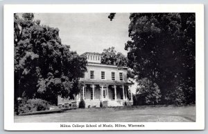 Milton Wisconsin~Milton College School Of Music~Etch Tone~Vintage Postcard