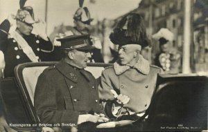 King Albert I of Belgium and Gustav V of Sweden (1926) RPPC Royalty Postcard