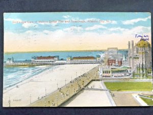 Vintage Postcard 1917 Birds Eye View Steel Pier Atlantic City NJ