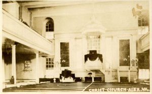 VA - Alexandria. Christ Church Interior    RPPC