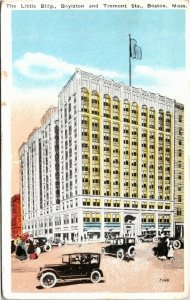 Postcard MA Boston The Little Building Boylston & Tremont Streets 1920s H21