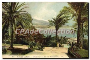 Old Postcard Monte Carlo Echappee Sea to Roquebrune