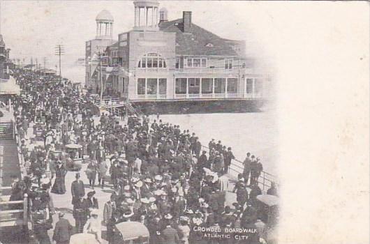 New Jersey Atlantic City Crowded Boardwalk