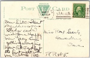 1913 Iowa State College Home Economics Building Ames Iowa IA Posted Postcard