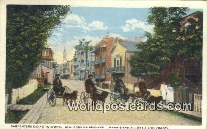 Carpenters going to work, Menuisiers Allant A L'Ouvrage Ste Anne De Beaupre C...