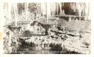 Vintage RPPC Postcard, Fountain of the Fairies, Carlsbad Cavern Nat'l Park, NM