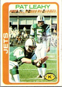 1978 Topps Football Card Pat Leahy New York Jets sk7310