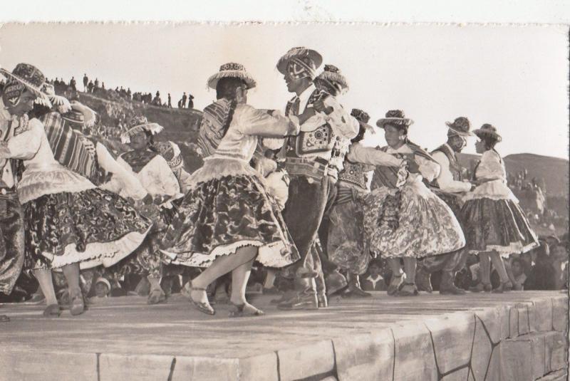 B78724 cuzco bailarines de puno a la fiesta de  types peru scan front/back image