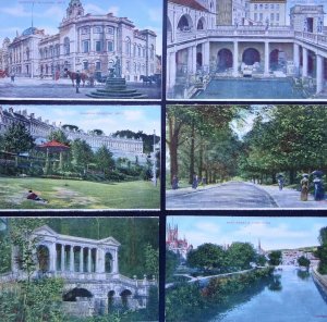 Somerset Collection x 6 BATH Views c1908 Postcards by G.D.& D.L.