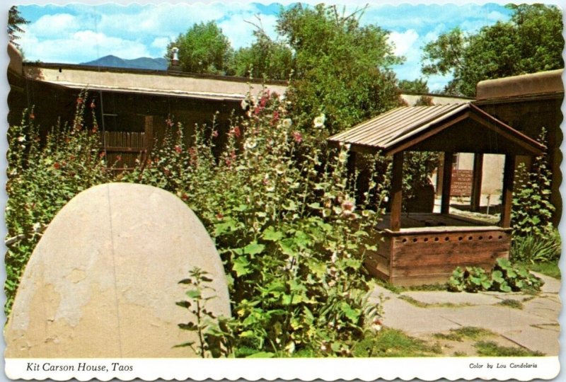 Postcard - Patio Of Kit Carson House - Taos, New Mexico