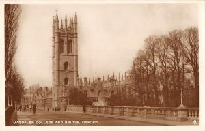 uk17646 magdalen college and bridge oxford real photo uk