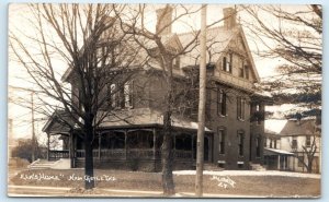 RPPC NEW CASTLE, Indiana IN ~ ELKS HOME Henry County c1914 Real Photo Postcard