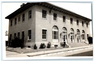 c1940's Post Office Building View Las Cruces New Mexico NM RPPC Photo Postcard