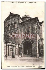 Old Postcard Le Puy L & # 39Eveche and Porch For