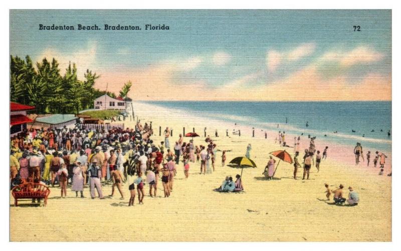 1947 Bradenton Beach, Bradenton, FL Postcard *5N17