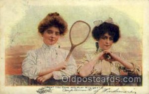 Tennis 1907 light wear, writing on front, postal used 1907