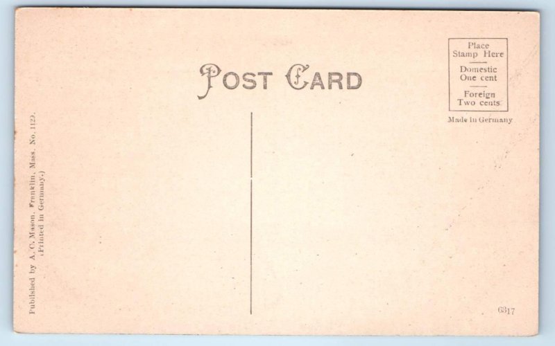 FRANKLIN, MA Massachusetts ~ RAY SCHOOL c1910s Norfolk County  Postcard