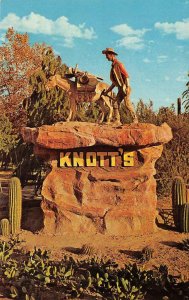 Miner Monument Ghost Town KNOTT'S BERRY FARM Prospector 1965 Vintage Postcard