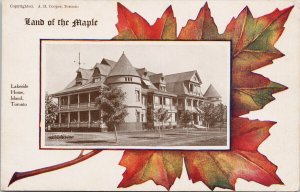 Toronto Ontario Lakeside Home Island Patriotic Land Of The Maple Postcard F91