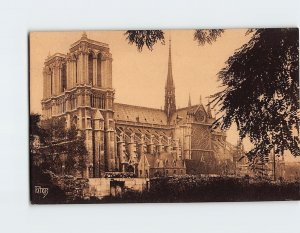 Postcard Notre Dame seen from the St. Julien le Pauvre Paris France